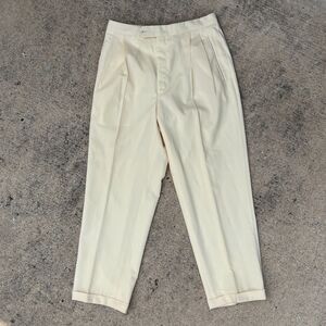 Tallia Uomo Pants Men’s Cream Trousers | Size 33x32